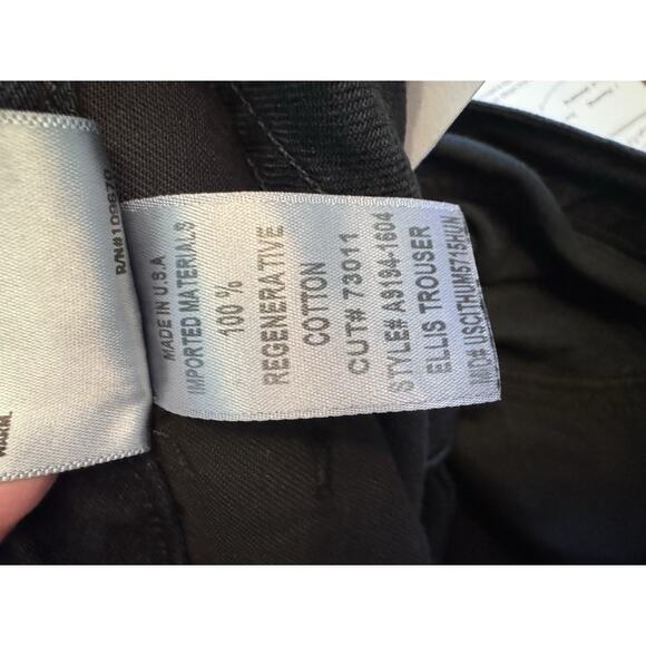 Agolde Ellis Wide Leg Denim Trouser - Crushed Black Sz 25 $268 - Picture 5 of 16